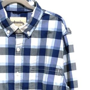 BODEN *NEW* Boys {Laundered Shirt} Grey/Blue 16Y